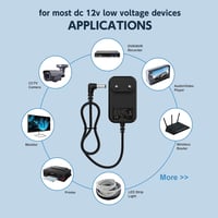BIUBOTY 12V 2A AC/DC adapter LED szalaghoz, monitorhoz, DVD-hez - 24W tápegység 3