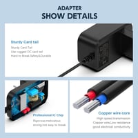 BIUBOTY 12V 2A AC/DC adapter LED szalaghoz, monitorhoz, DVD-hez - 24W tápegység 5