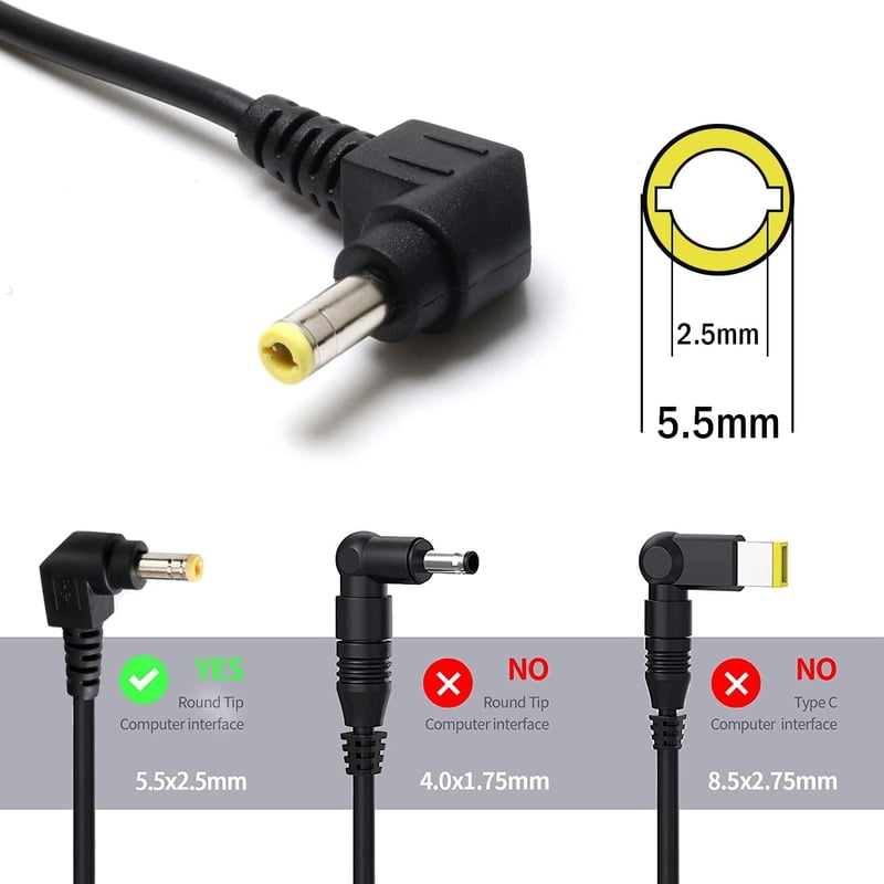 BIUBOTY 19V 3.42A 65W Laptop Töltő Asus, Medion Akoya, Toshiba Notebookokhoz - 5.5x2.5mm Csatlakozó, Univerzális Adapter, Túlfeszültség Véde
