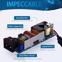 BIUBOTY 19V 3.42A 65W Laptop Töltő Asus, Medion Akoya, Toshiba Notebookokhoz - 5.5x2.5mm Csatlakozó, Univerzális Adapter, Túlfeszültség Véde 4