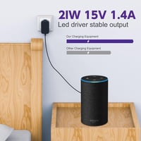 BIUBOTY 21W Töltő Echo Show Echo Plus Fire TV Echo Look 15V 1.8m Kábel 2