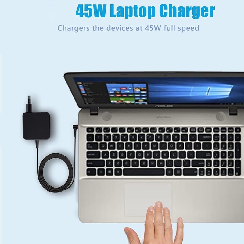 BIUBOTY 45W Laptop Töltő Asus Zenbook és Vivobook Sorozathoz - 19V 2.37A Adapter 4.0x1.35mm Csatlakozóval - Kompatibilis UX330 UX305 X540 Mo