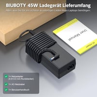 BIUBOTY 45W Laptop Töltő - HP Pavilion x360, ProBook, Envy és Stream Sorozatokhoz Kompatibilis Adapter 4,5mm Csatlakozóval, 19,5V 2,31A 7