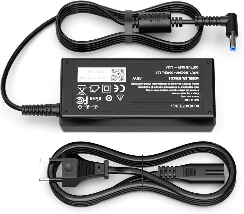 BIUBOTY 45W Laptop Töltő - HP Pavilion x360, ProBook, Envy és Stream Sorozatokhoz Kompatibilis Adapter 4,5mm Csatlakozóval, 19,5V 2,31A