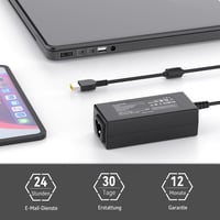 BIUBOTY 45W Laptop Töltő Lenovo X240 X250 T440 T450 L450 E450 Yoga 11 IdeaPad G50 Kompatibilis, Négyzet Alakú Csatlakozó, 20V 2.25A, Fekete 7