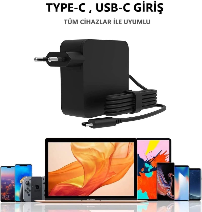BIUBOTY 45W USB-C laptop töltő ASUS Chromebook és UX sorozathoz