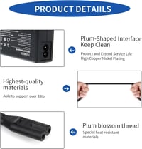BIUBOTY 60W 12V AC/DC adapter LED szalaghoz, monitorhoz, DVD-hez, TV-hez 5