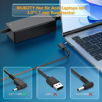 BIUBOTY 65W/45W Laptop Töltő Acer Swift 3/5, Spin 1/3/5, Chromebook Készülékekhez - 19V 3.42A, 3.0x1.1mm Csatlakozó, Univerzális Adapter 3
