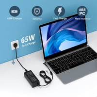 BIUBOTY 65W/45W Laptop Töltő HP Elitebook, Pavilion, Envy, Probook Sorozathoz - 19.5V Univerzális Notebook Adapter 4.5x3mm Csatlakozóval 6