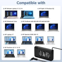 BIUBOTY 65W HP Laptop Töltő 19.5V 3.33A Stream Elitebook Spectre Pavilion 6