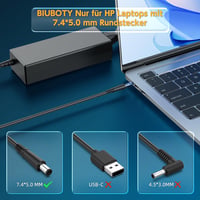 BIUBOTY 65W HP Laptop Töltő Pavilion DV6 DV7 ProBook EliteBook 18.5V 3.5A 3