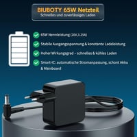 BIUBOTY 65W Lenovo laptop töltő IdeaPad Yoga Flex sorozathoz 4.0x1.7mm 3
