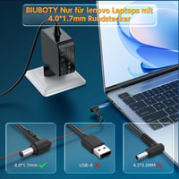 BIUBOTY 65W Lenovo laptop töltő IdeaPad Yoga Flex sorozathoz 4.0x1.7mm 2