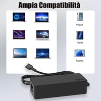 BIUBOTY 65W USB C Laptop Töltő Lenovo ThinkPad X1 Carbon, Yoga, T480, T490 Sorozathoz - Univerzális Notebook Adapter PD Gyorstöltéssel 6