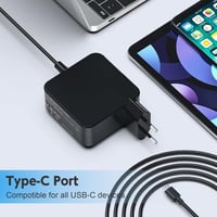 BIUBOTY 65W USB-C Laptop Töltő - Univerzális Hálózati Adapter Asus, HP, Dell, Lenovo, MacBook, Samsung, Huawei Készülékekhez, Kompakt Utazás 3