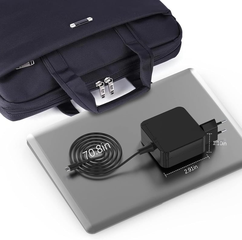 BIUBOTY 65W USB-C Laptop Töltő - Univerzális Hálózati Adapter Asus, HP, Dell, Lenovo, MacBook, Samsung, Huawei Készülékekhez, Kompakt Utazás