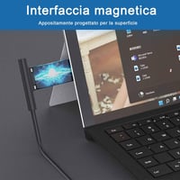 BIUBOTY Surface 44W töltőkábel Microsoft Pro/Laptop/Go/Book kompatibilis USB porttal 3