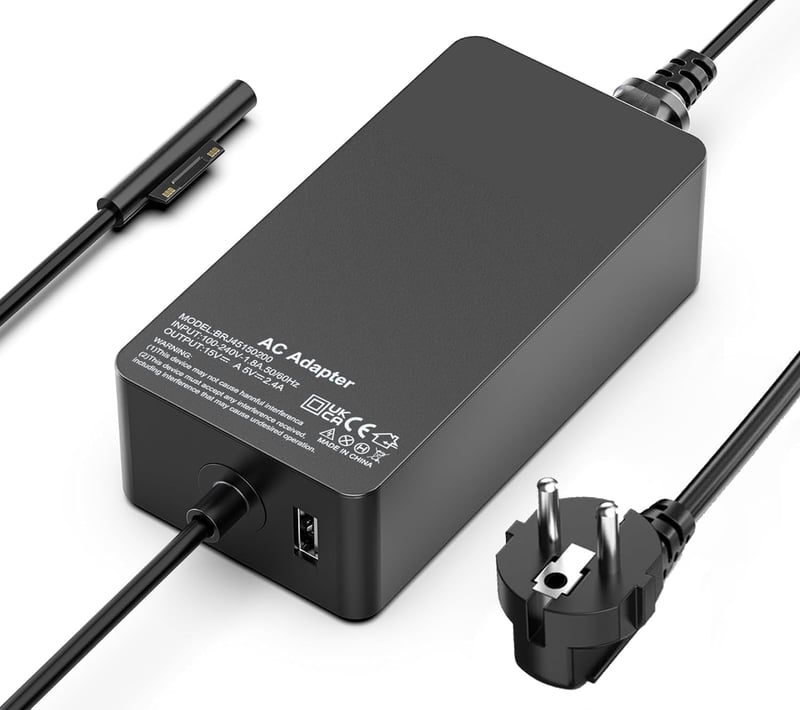 BIUBOTY Surface 44W töltőkábel Microsoft Pro/Laptop/Go/Book kompatibilis USB porttal