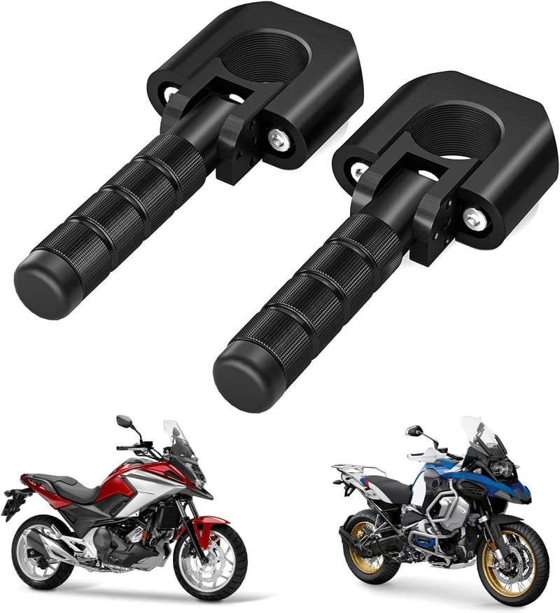 BIUGERCN Motorkerékpár Hátsó Lábpedál 22-32mm Crash Bar Összecsukható CNC Univerzális