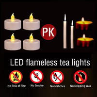 Biyanuo LED Teamécses 50db Elemmel Működő Flakkerő Dekorációs Gyertya 6