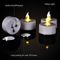 Biyanuo LED Teamécses 50db Elemmel Működő Flakkerő Dekorációs Gyertya 7