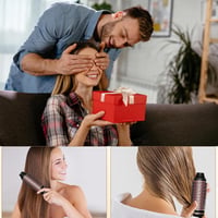 Bizcasa 3-in-1 Hajformázó Kefe, 38mm Kerámia Henger, 5 Hőfokozat, LED Kijelző, Hajszárító és Dúsító Funkció, Göndörítő Kefe Minden Hajtípush 8