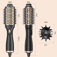 Bizcasa 4-in-1 Hajformázó Kefe 1200W - Hajszárító és Göndörítő Kefe Ionos Technológiával, 3 Hőfokozat, Titán Bevonat, Fekete 7