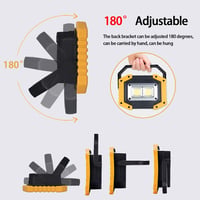 Bizcasa LED Munkalámpa Akkumulátoros 30W 2000lm Vízálló Építési Reflektor USB Töltős COB Kempinglámpa 3 Üzemmód 2 Akkuval - 1 4