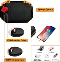 Bizcasa LED Munkalámpa Akkumulátoros 30W 2000lm Vízálló Építési Reflektor USB Töltős COB Kempinglámpa 3 Üzemmód 2 Akkuval - 1 3