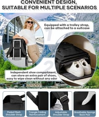 BJLFS 40x30x20 Ryanair Utazási Hátizsák Vízálló Laptop Backpack 5