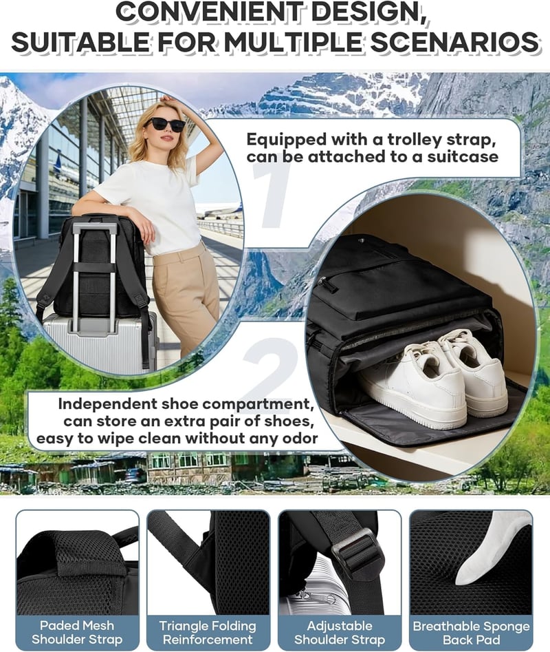 BJLFS 40x30x20 Ryanair Utazási Hátizsák Vízálló Laptop Backpack