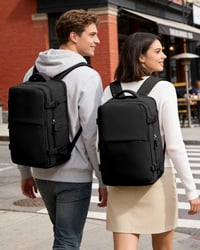 BJLFS Ryanair Utazási Hátizsák 40x30x20cm Kézipoggyász Vákuum Technológiával Wizzair Easyjet Repülőgép Táska Vízálló Laptop Hátizsák - 2-Suitable for 14 inch laptops, A02-black. 2