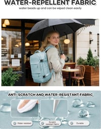 Rucsac de bagaj de mână cu vacuum BJLFS pentru Ryanair, cu sistem de vidare, compartiment pentru laptop de 14 inchi, 40x30x20 cm, 40x20x25 cm, cu pompă inclusă 7