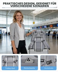 Vákuový batoh BJLFS so vstavanou pumpou, 40x30x20 cm, príručná batožina do lietadla Ryanair a Wizzair, nepremokavý batoh na notebook pre ženy 17 palcov, cestovná taška ako palubná batožina 6
