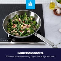 Nerezová wok panvica BK Bright, 28 cm, 3-vrstvová, indukčná, leštená oceľ — poškriabaná, chybná, na náhradné diely (stav: pozri 2. obrázok) 5
