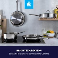 Nerezová wok panvica BK Bright, 28 cm, 3-vrstvová, indukčná, leštená oceľ — poškriabaná, chybná, na náhradné diely (stav: pozri 2. obrázok) 10