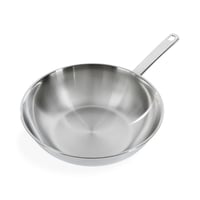 Wok din oțel inoxidabil 18/10 BK Bright, diametru 28 cm, 3 straturi, compatibil cu inducția, rezistent în cuptor până la 230°C, lavabil în mașina de spălat vase, argintiu 1
