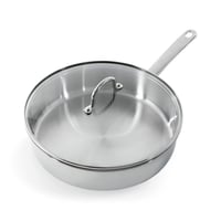 BK Bright rozsdamentes acél indukciós serpenyő fedővel, 28 cm 1