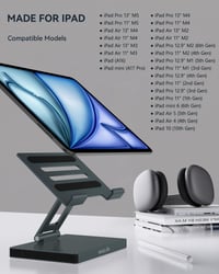 Suport Hub USB-C BKELHS pentru iPad Pro 2026 – HDMI 4K 60Hz, Ethernet RJ45, Cititor carduri SD/TF, 3x USB 3.0, Audio 3,5 mm – Docking Station pentru iPad Air M5 M4 M3 11/13 inchi, Galaxy Tablet 5