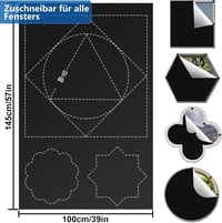 BKSAI Mágneses Ablaksötétítő 100x145cm Fényzáró Roletta Tetőablakhoz Fúrás Nélkül 8