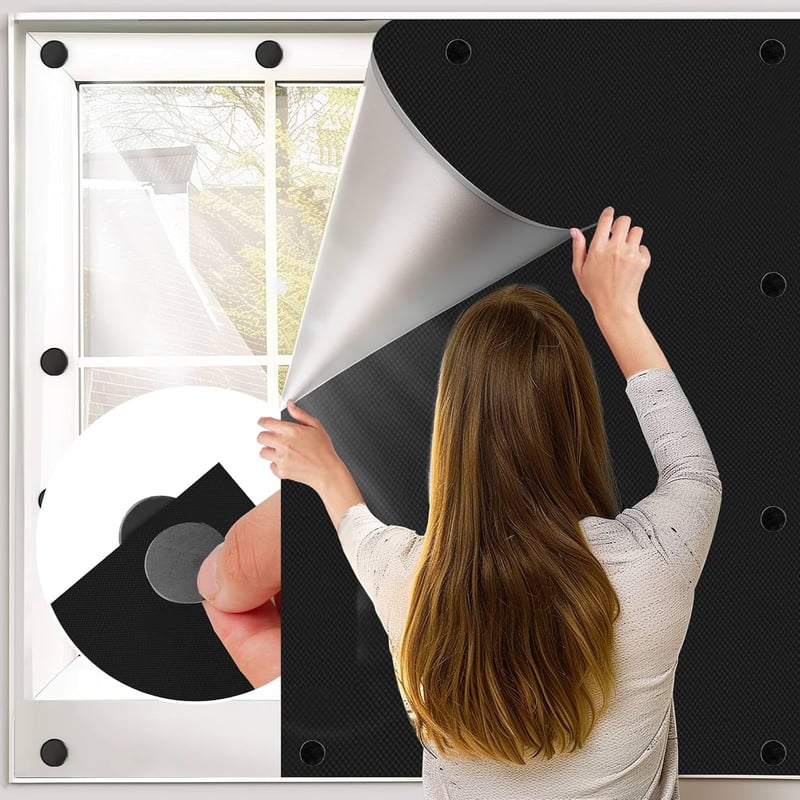 BKSAI Mágneses Ablaksötétítő 100x145cm Fényzáró Roletta Tetőablakhoz Fúrás Nélkül