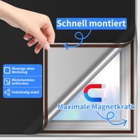 BKSAI magnetska roleta za zamračivanje 100x145 cm, crna - sjenilo za prozor bez bušenja, materijal za zamračivanje koji se može rezati, s magnetskim okvirom i zatvaranjem 5