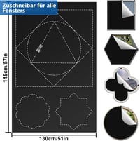 Magnetická zatemňovacia roleta BKSAI 130x145 cm – Slnečná clona na strešné okná bez vŕtania, odnímateľná zatemňovacia látka na vnútorné použitie 6