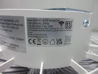 BKZO Smart LED stropna svjetiljka s ventilatorom, RGB, 6 brzina, kontinuirano prigušivanje, 3000-5500K, crni okvir, 50 cm, dnevni boravak 9