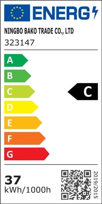 BKZO Smart LED stropna svjetiljka s ventilatorom, RGB, 6 brzina, kontinuirano prigušivanje, 3000-5500K, crni okvir, 50 cm, dnevni boravak 10