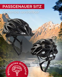 Cykloshelma Black Crevice pre dospelých, MTB prilba pre mužov a ženy, nastaviteľná veľkosť, čierna, S/M (54-58 cm) 3