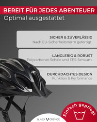 Cykloshelma Black Crevice pre dospelých, MTB prilba pre mužov a ženy, nastaviteľná veľkosť, čierna, S/M (54-58 cm) 6