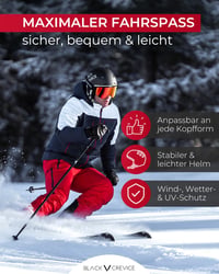Cască de schi Black Crevice Kitzbühel pentru bărbați și femei, bleumarin/portocaliu, mărimea L, policarbonat, respirabilă, design sportiv cu mărime reglabilă 2