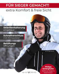 Cască de schi Black Crevice Kitzbühel pentru bărbați și femei, bleumarin/portocaliu, mărimea L, policarbonat, respirabilă, design sportiv cu mărime reglabilă 4