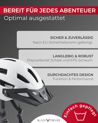 Cykloturistická prilba Black Crevice MTB biela/čierna M/L (58-61 cm) pánska dámska priedušná nastaviteľná cyklistická prilba 6